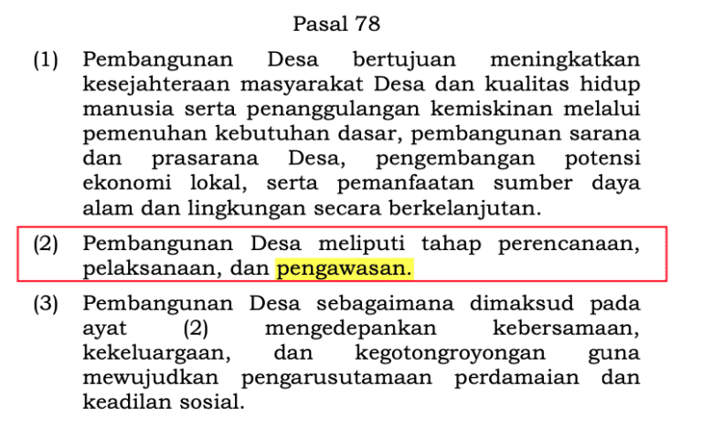 tujuan pembangunan desa