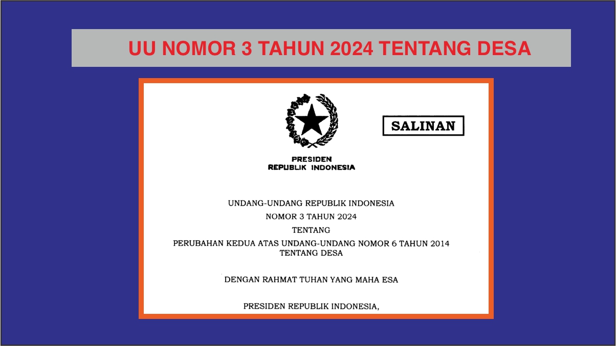 Undang-Undang Nomor 3 Tahun 2024 Tentang Desa - Updesa