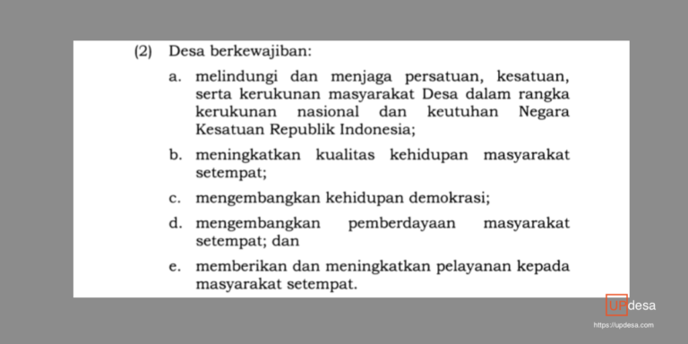 desa berkewajiban