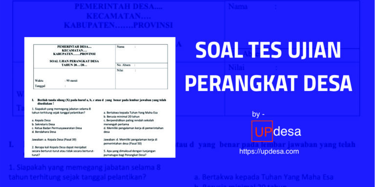 soal tes ujian perangkat desa terbaru