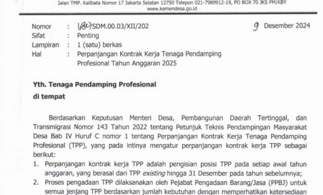 Kemendes Perpanjang Kontrak Pendamping Desa