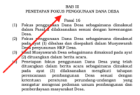 Prioritas Dana Desa 2025 Sesuai Permendes 2 Tahun 2024