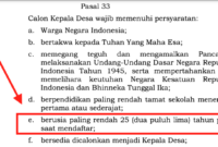 Batas Usia Maksimal Calon Kepala Desa