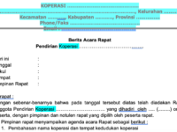 Contoh Berita Acara Pembentukan Koperasi Desa Merah Putih