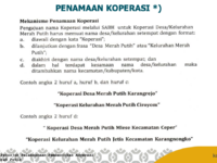 Penamaan Koperasi Desa Merah Putih