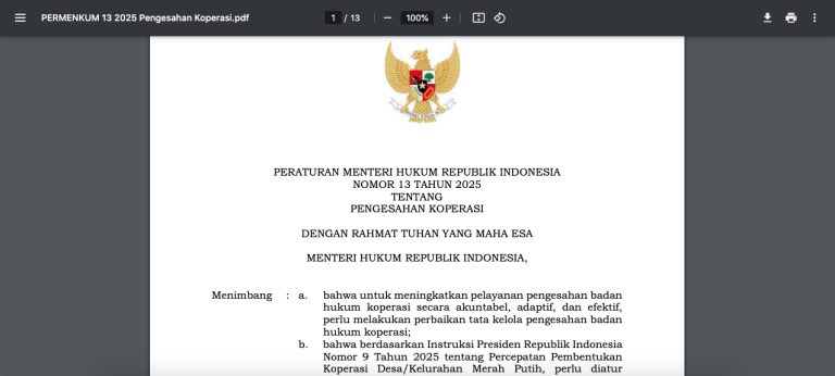 Permenkum 13 Tahun 2025