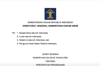 Surat Edaran Kemenhum tentang Koperasi Desa Merah Putih