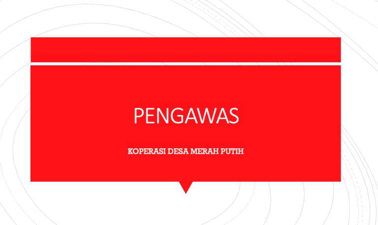 pengawas kopdes merah putih