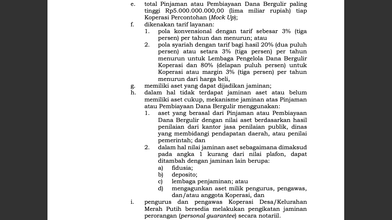Pembiayaan Koperasi Desa Merah Putih dan Cara Menyalurkannya