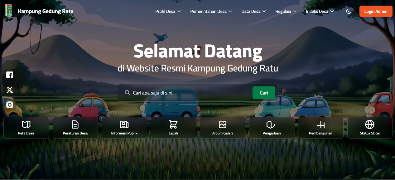 beranda tema opensid premium bening