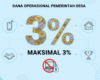 Panduan Dana Operasional Pemerintah Desa 2026 maksimal 3% - Infografis yang boleh dan dilarang