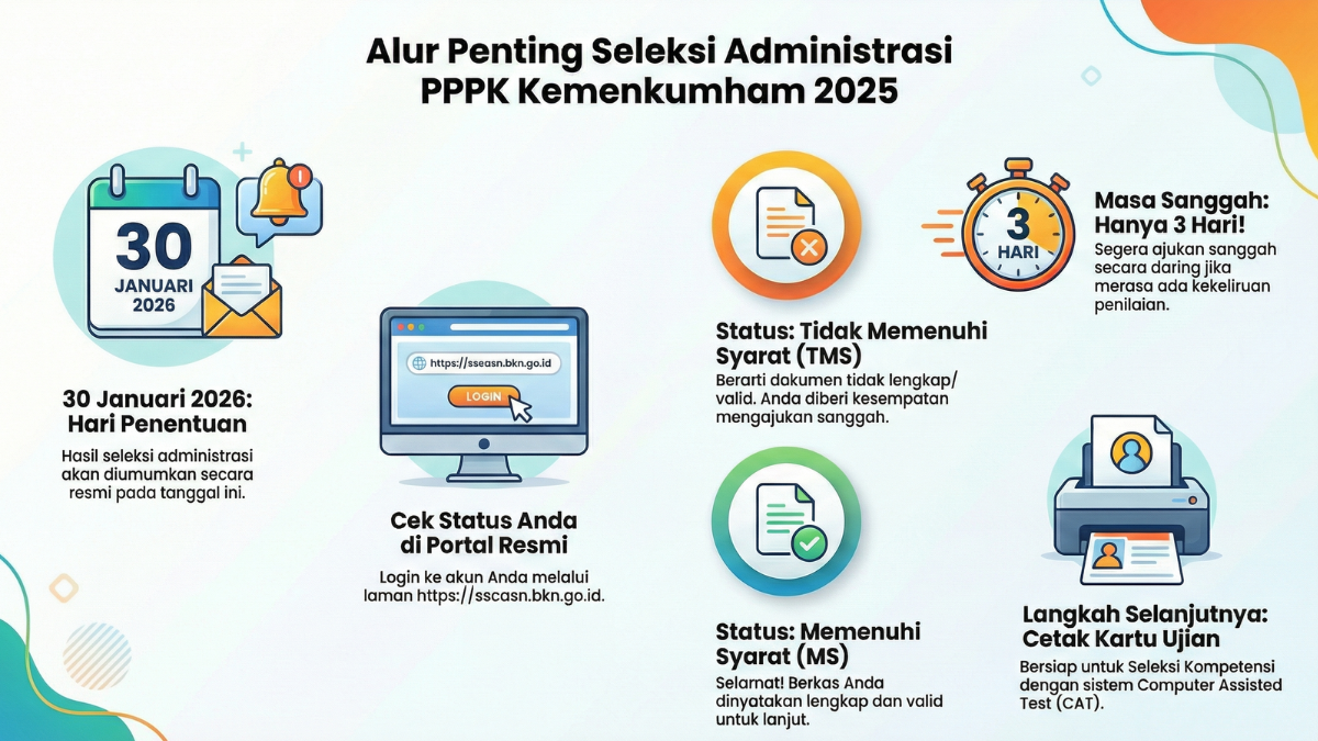 Pengumuman Hasil Seleksi Administrasi PPPK Kemenham : Inilah Tanggal, Cara Cek, dan Proses Selanjutnya