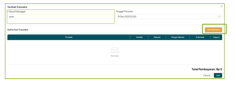 Tambah Item Transaksi