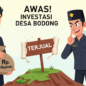Kartun proses investasi desa legal melalui Musyawarah Desa dan Peraturan Desa