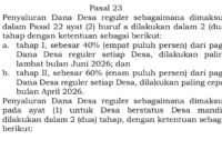 Jadwal dan Tahapan Penyaluran Dana Desa 2026 Jadwal dan Tahapan Penyaluran Dana Desa 2026