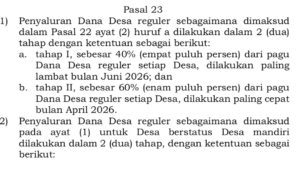 Jadwal dan Tahapan Penyaluran Dana Desa 2026