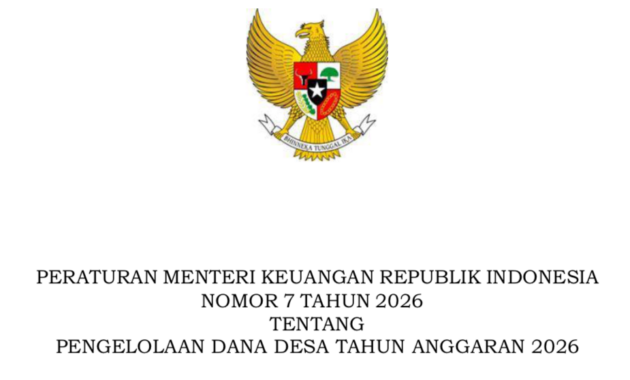 Halaman depan PMK Nomor 7 Tahun 2026