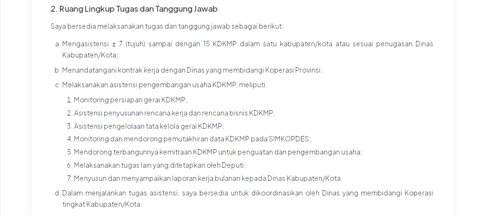 Tugas Business Assistant Kemenkop