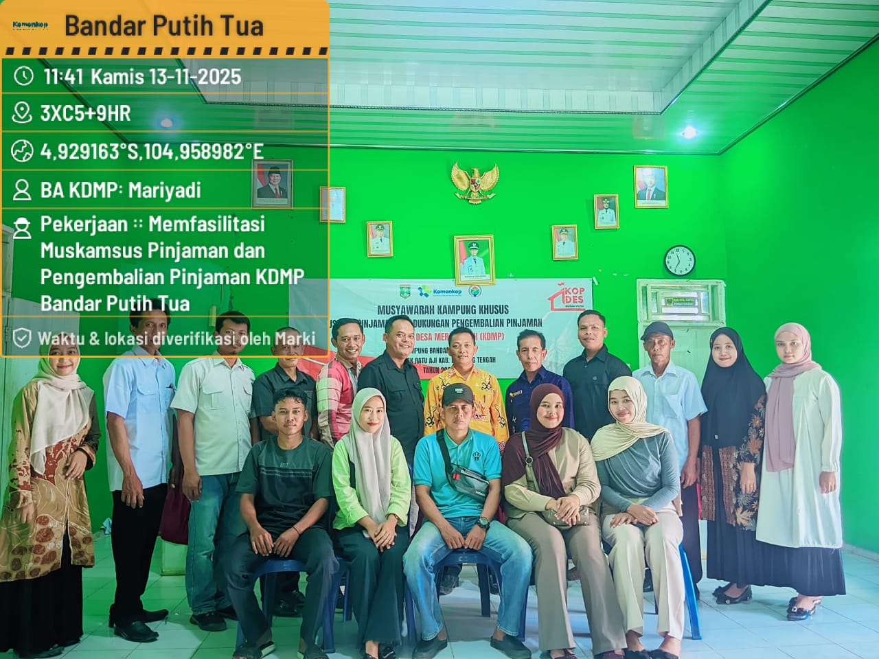 Memfasilitasi Musyawarah Khusus Pinjaman KDMP di Desa Bandar Putih Tua, November 2025