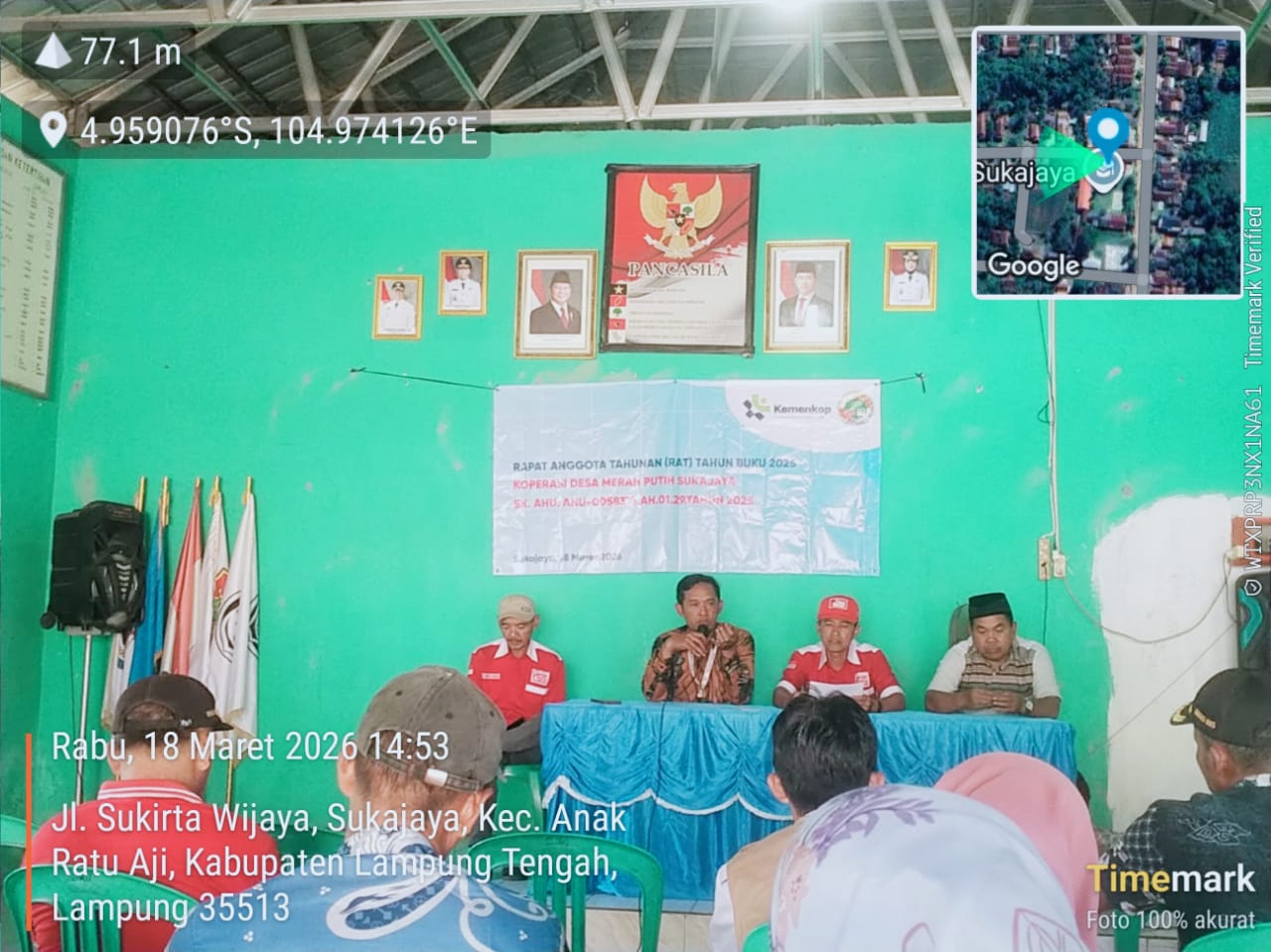 Business Assistant (BA) saat memfasilitasi pelaksanaan Rapat Anggota Tahunan Koperasi Desa Merah Putih Sukajaya, Lampung Tengah, Lampung